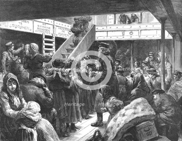 'The Emigration of the Russian Jews - Sketches on board the Guion Liner "Wisconsin", 1891. Creator: Unknown.