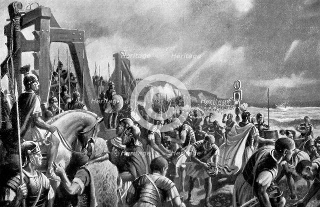 The Emperor Caligula on the shore of Boulogne, 40 AD, (c1920). Artist: A MacKinlay