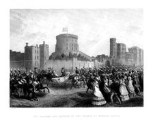 The Emperor and the Empress of the French at Windsor Castle, 1855, (1875).Artist: CH Jeens