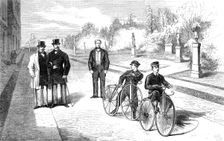 The Emperor and the Prince Imperial in the Reserved Garden of the Tuileries, 1869. Creator: Unknown