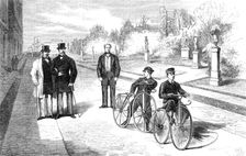 The Emperor and the Prince Imperial in the Reserved Garden of the Tuileries, 1869. Creator: Unknown