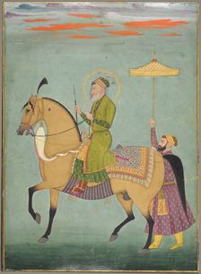 The Emperor Alamgir (reigned 1658-1707) on Horseback, c. 1690-1710. Creator: Unknown