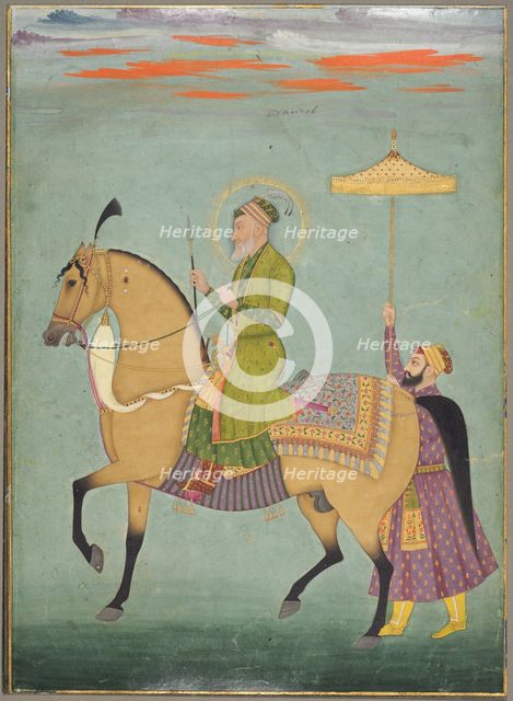 The Emperor Alamgir (reigned 1658-1707) on Horseback, c. 1690-1710. Creator: Unknown.