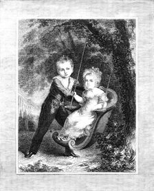 "The Emperor Alexander II. And his Sister Marie-Nicolaewna, in their Childhood" - from a print publi Creators: Smyth, George Dawe