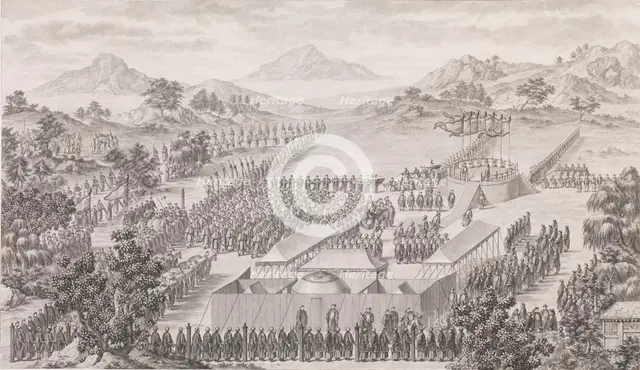 The Emperor Greeting The Triumphant Troops Outside of the Capital, 1772. Creator: François Denis Née.