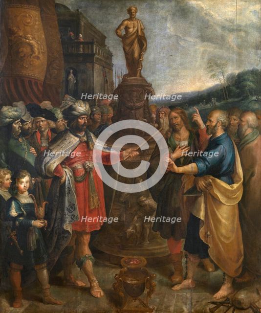 The Emperor Diocletian shows the Statue of Asclepius, 1624. Creator: Frans Francken II.