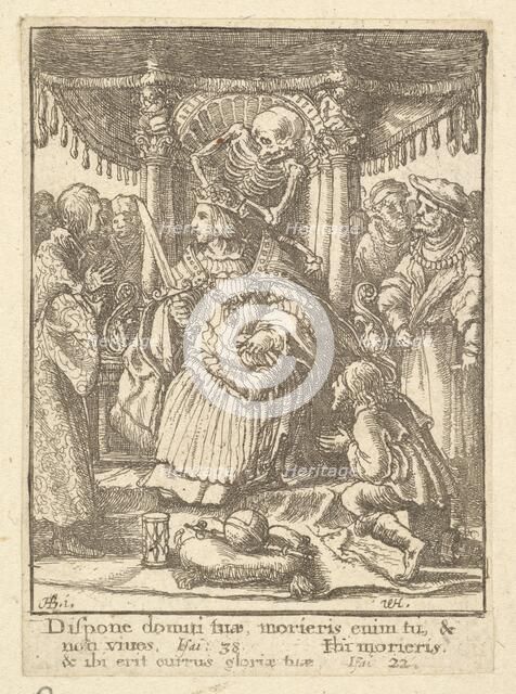 The Emperor, from the Dance of Death, 1651. Creator: Wenceslaus Hollar.