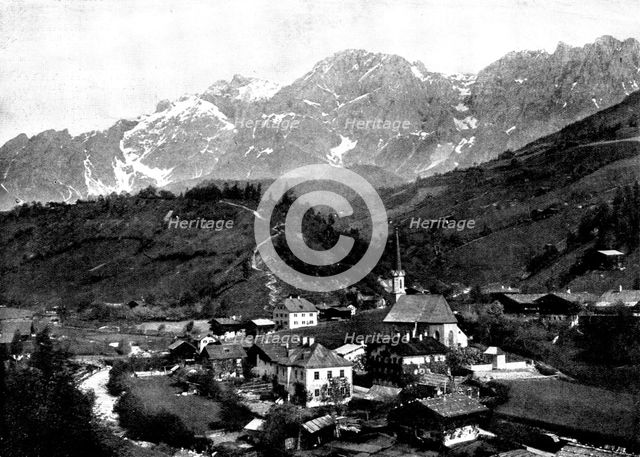 The Emperor of Austria's famous shooting quarters: Chamois Lodge, in the Salzburg Alps, 1895. Creator: George Meisenbach.