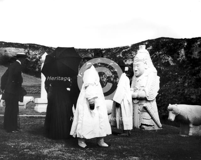 The Emperor of Japan visiting a tomb, Korea, 1900. Artist: Unknown