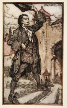 The Emperor of Lilliput Reviews His Troops, , 1909
