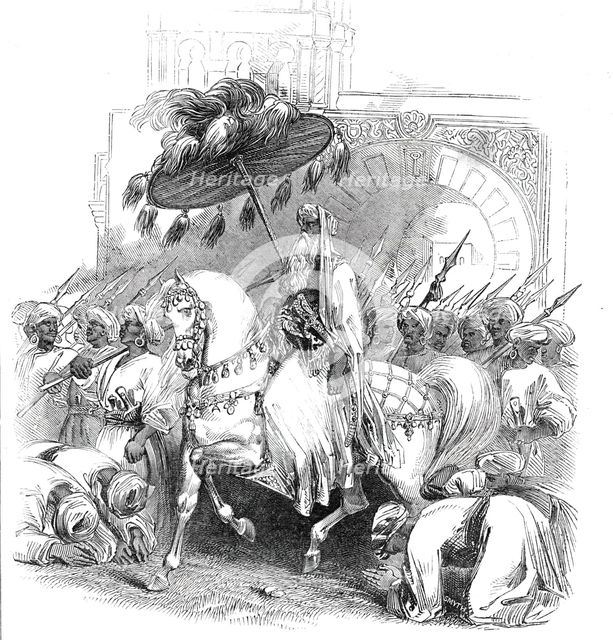 The Emperor of Morocco giving audience, 1844. Creator: Unknown.