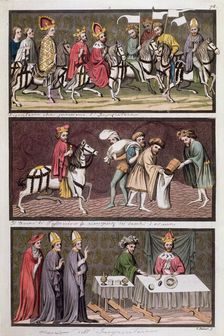 The emperor of Saxony and his court