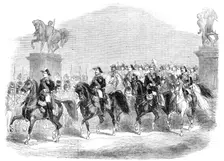 The Emperor of the French and Count Orloff proceeding to the Grand Review, in the Champ de Mars, 185 Creator: Unknown