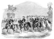 The Emperor of the French and Count Orloff proceeding to the Grand Review, in the Champ de Mars, 185 Creator: Unknown