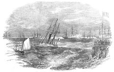 The Emperor leaving Calais Harbour, to visit the English Squadron, 1854. Creator: Unknown