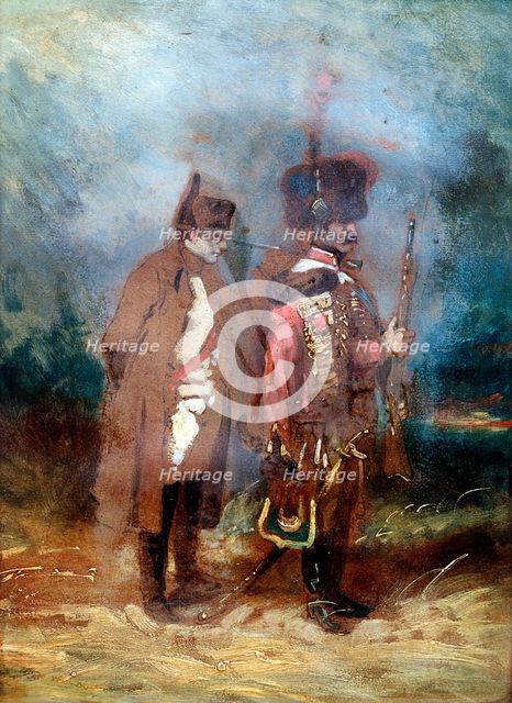 'The Emperor Napoleon I during the French Campaign, 1814'. Artist: Anon