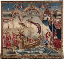 The Emperor Sailing, from The Story of the Emperor of China, Beauvais, 1716/22. Creator: Unknown