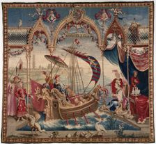 The Emperor Sailing, from The Story of the Emperor of China, Beauvais, 1716/22. Creator: Unknown