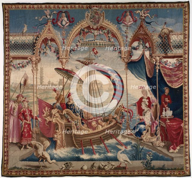 The Emperor Sailing, from The Story of the Emperor of China, Beauvais, 1716/22. Creator: Unknown.
