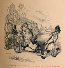The Emperor Severus leads his Army against the Northern Barbarians c1860, (c1860). Artist: John Leech