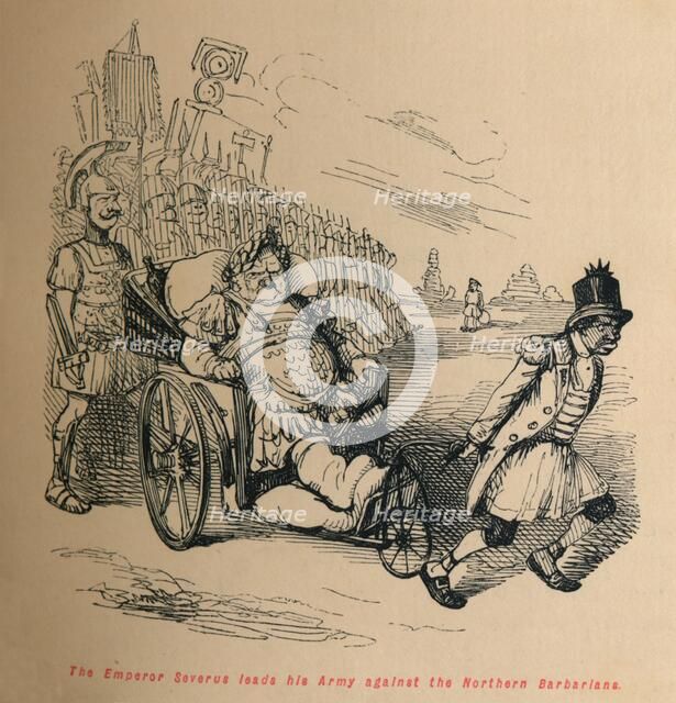 'The Emperor Severus leads his Army against the Northern Barbarians', c1860, (c1860). Artist: John Leech.