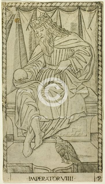 The Emperor, plate nine of The Ranks and Conditions of Men, c.1465. Creator: Unknown.