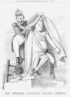 The Emperor unveiling Italian Liberty 1859. Creator: Unknown