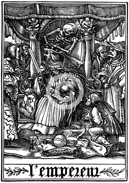 'The Emperor visited by Death', 1538. Artist: Hans Holbein the Younger