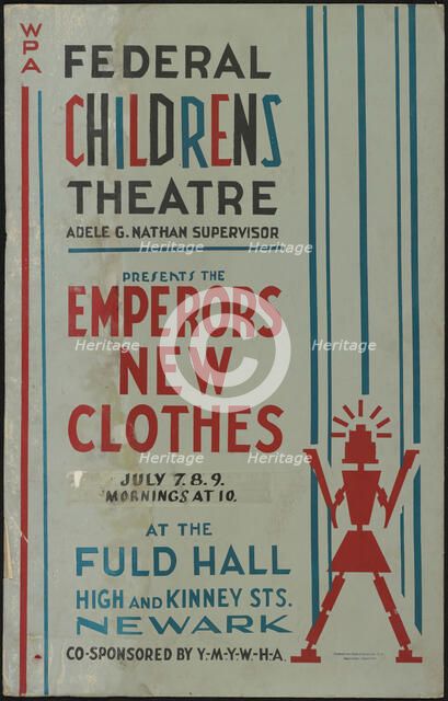 The Emperor's New Clothes, Newark, NJ, 1937. Creator: Unknown.