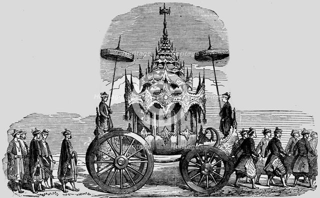 'The Emperors Car of Ceremony; The Burman Empire', 1854. Creator: Unknown.
