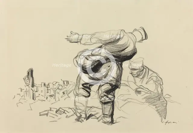 The Empire Destroys, The Republic Pays, probably 1918. Creator: Jean Louis Forain.