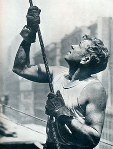The Empire State Building: Skyscraper Workers c1931. Artist: Lewis Wickes Hine