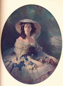 The Empress Eugenie, 1857. Eugenie de Montijo (1826-1920) was the last Empress consort of France as Artist: Franz Xaver Winterhalter