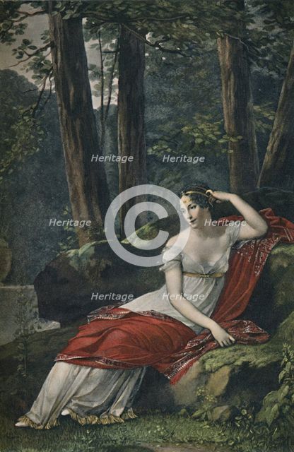 'The Empress Josephine in the Park at Malmaison', 1809, (1896). Artist: Unknown.