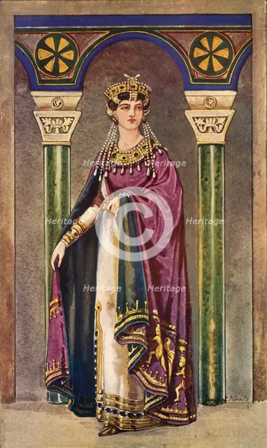 'The Empress Theodora - Sixth Century, A.D.', 1924. Creator: Herbert Norris.