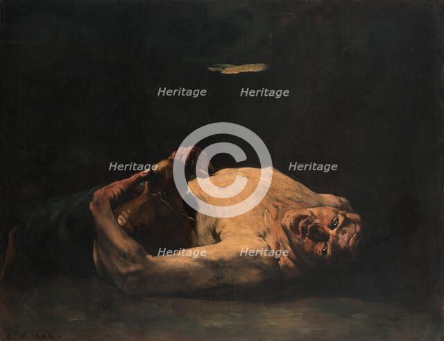 The Empty Bottle, c1876-1881. Creator: Theodule Ribot.