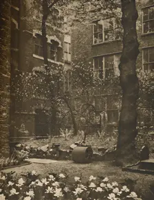 The Empty Churchyard of What Was All Hallows Staining c1935. Creator: Walter Benington
