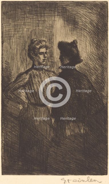 The Encounter (Recontre), 1902. Creator: Theophile Alexandre Steinlen.