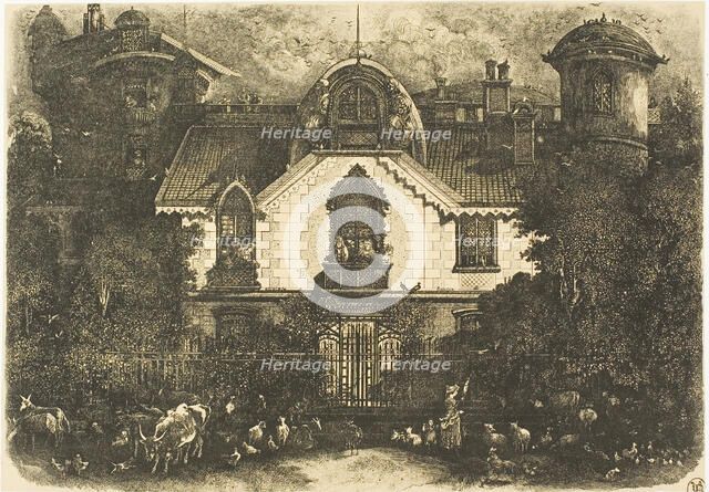 The Enchanted House, 1871. Creator: Rodolphe Bresdin.