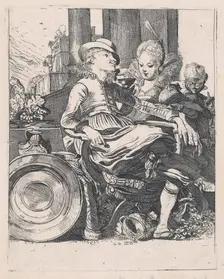 The Enamored Couple: Lucelle and Ascagnes, 1616. Creator: Willem Pietersz. Buytewech