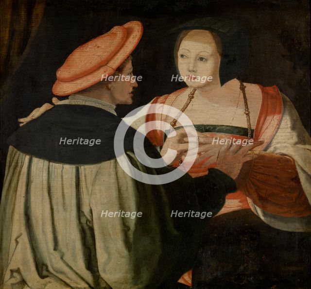 The engagement. Creator: Leyden, Lucas, van (1489/94-1533).