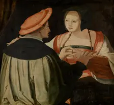 The engagement. Creator: Leyden, Lucas, van (1489/94-1533)