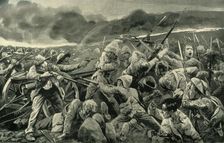 The Engagement at Vlakfontein: The Derbyshires Re-Taking their Guns 1902. Creator: Unknown