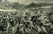 The Engagement at Vlakfontein: The Derbyshires Re-Taking their Guns 1902. Creator: Unknown