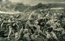 The Engagement at Vlakfontein: The Derbyshires Re-Taking their Guns 1902. Creator: Unknown