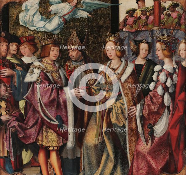 The Engagement of St Ursula and Prince Etherius (from the Saint Auta Altarpiece), c1522. Creator: Anonymous.