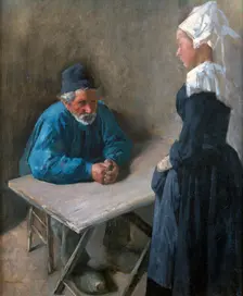 The Engagement of the Maidservant c1864-1900. Artist: Mihaly Munkacsy