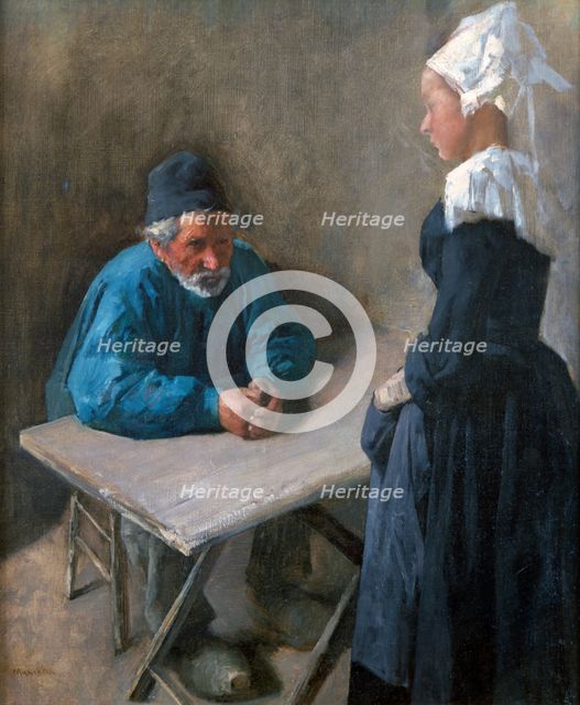 'The Engagement of the Maidservant', c1864-1900. Artist: Mihaly Munkacsy