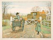 The Engine Driver, from Four and Twenty Toilers, pub. 1900 (colour lithograph)