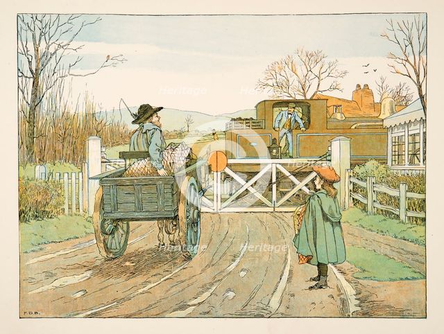 The Engine Driver,  from Four and Twenty Toilers, pub. 1900 (colour lithograph)